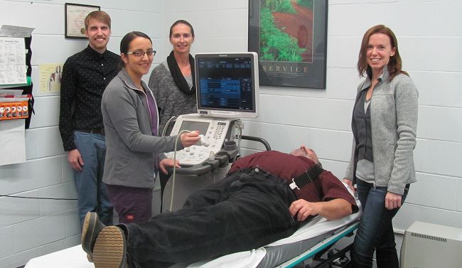 Patient receiving ultrasound