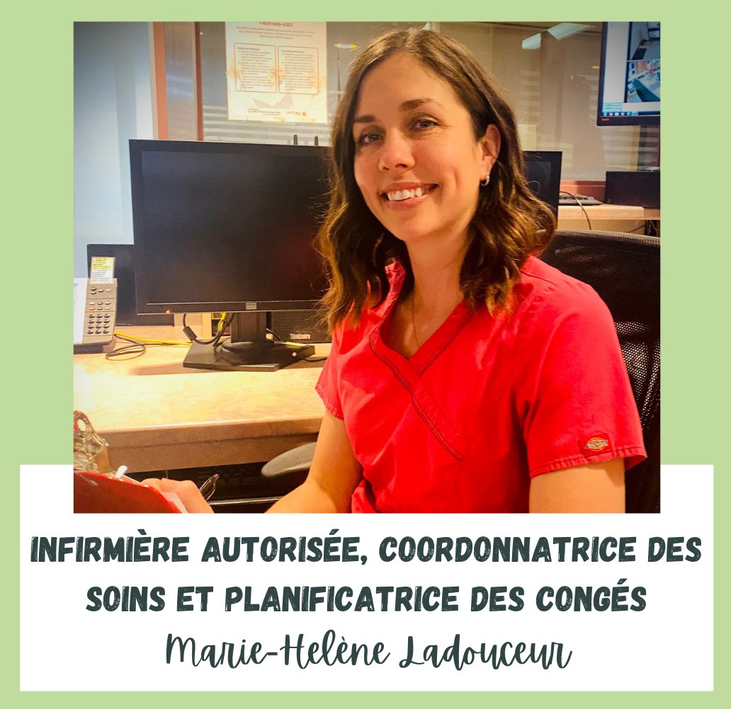 Marie-Hélène Ladouceur working at her desk